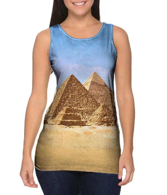 One - Shoulder Women's Rayon Blend Tank Tops for a Flowy LookEgypt Gizah Pyramids
