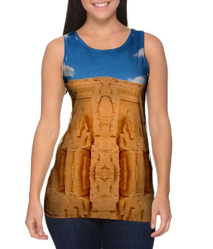 Crew Neck Women's Sustainable Tank Tops Made from Recycled MaterialsEgypt Walls