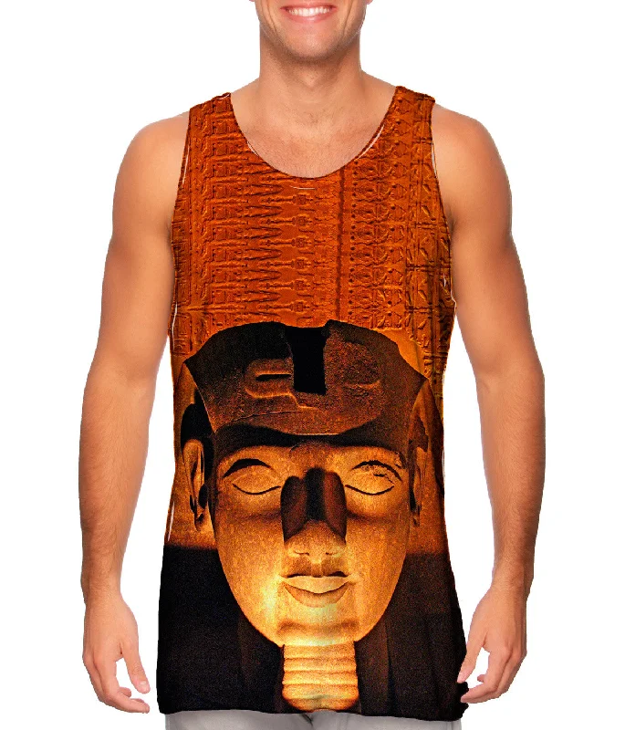 Mock Neck Women's Performance Tank Tops for CyclingEgyptian Statue