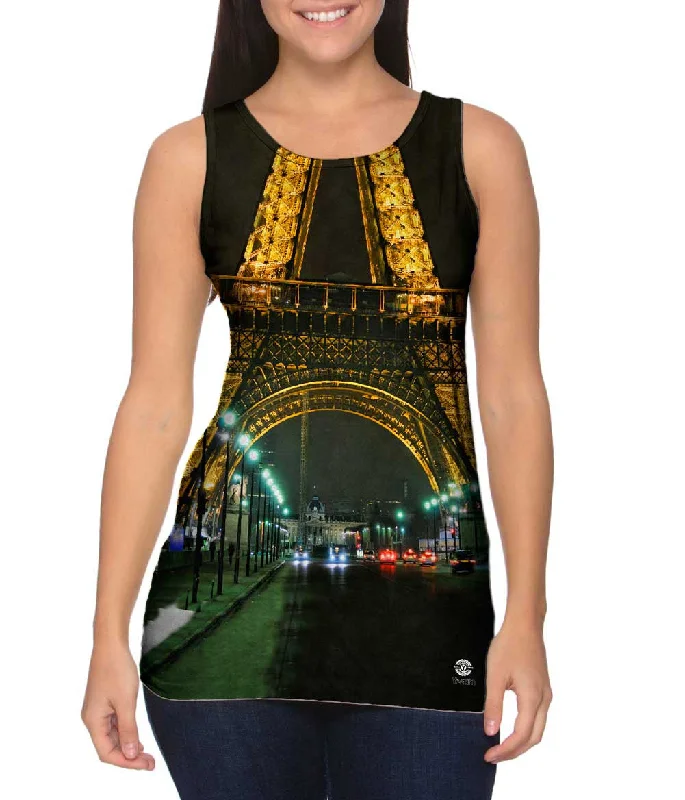 Halter Neck Women's Modal Blend Tank Tops for ComfortEiffel Tower Tour At Night