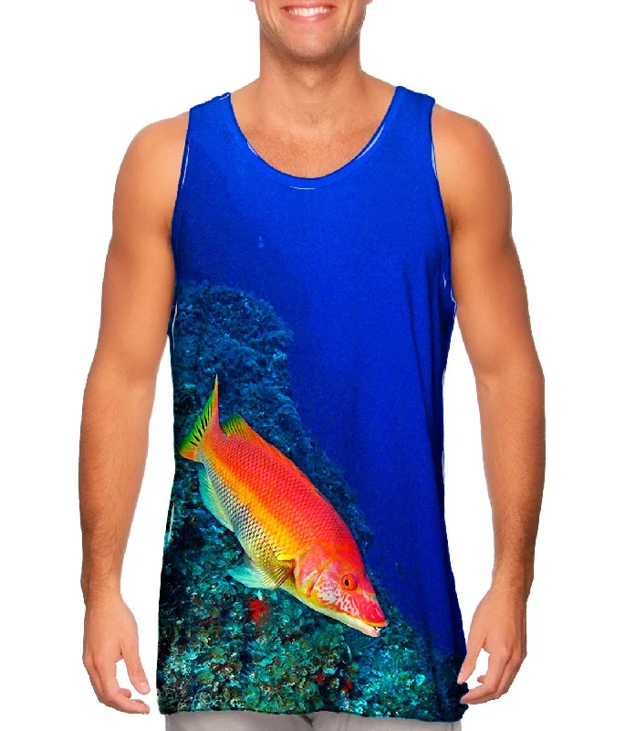 Mock Neck Women's Performance Tank Tops for CyclingEl Bajon Fish Underwater