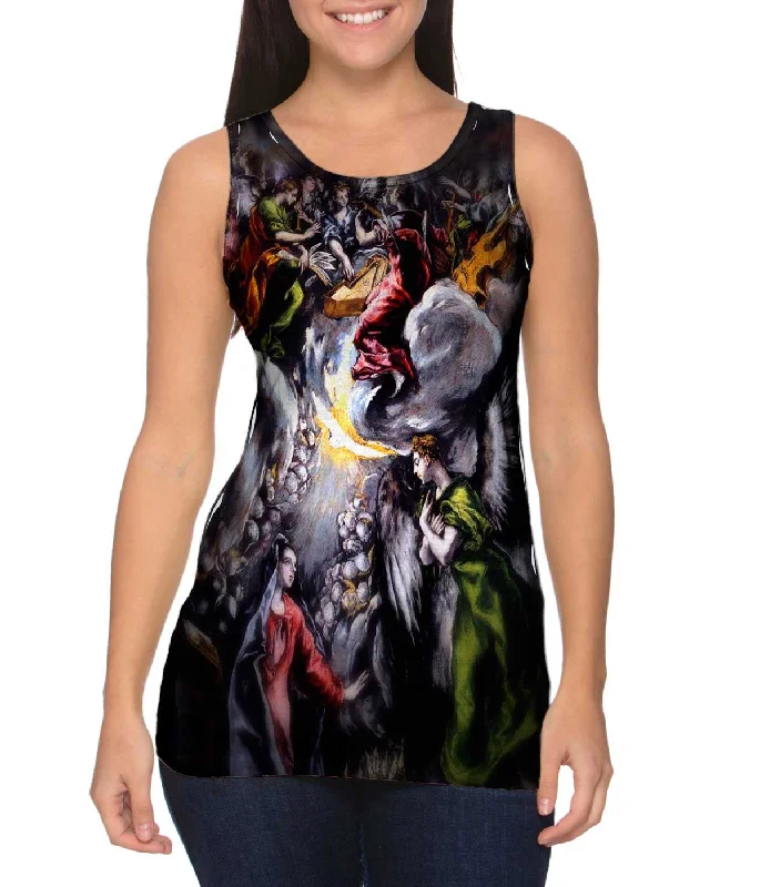Women's Longline Tank Tops with Abstract PrintsEl Greco - "The Annunciation" (1599)