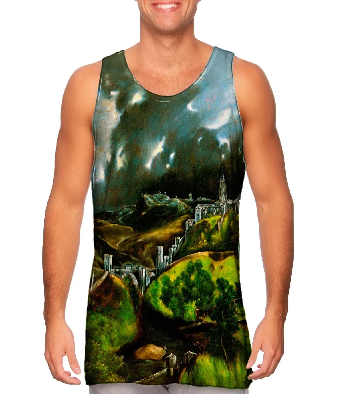 Plus Size Women's Criss - Cross Back Tank Tops in Neon ColorsEl Greco - "View of Toledo" (1596–1600) Plus Size Women's Criss - Cross Back Tank Tops in Neon ColorsEl Greco - "View of Toledo" (1596–1600)