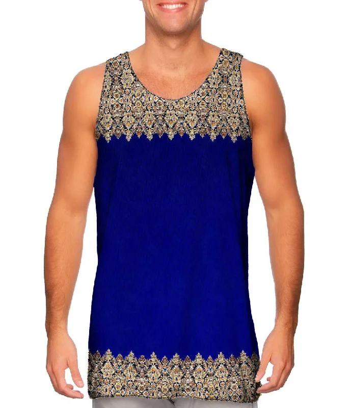 Crew Neck Women's Sustainable Tank Tops Made from Recycled MaterialsElegant Border Glowing Navy Crew Neck Women's Sustainable Tank Tops Made from Recycled MaterialsElegant Border Glowing Navy