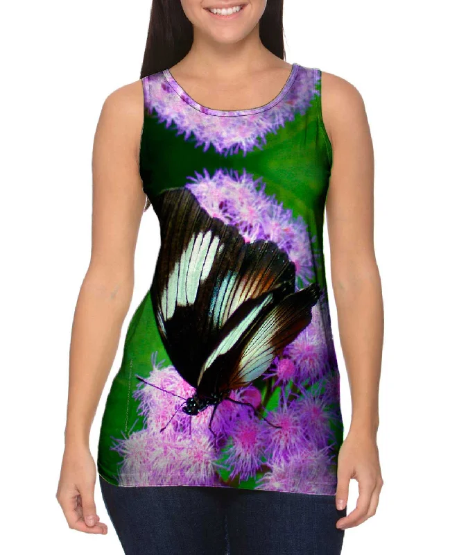 Plunge Neck Women's Seamless Tank Tops for a Smooth FitElegant Brown And White Butterfly Plunge Neck Women's Seamless Tank Tops for a Smooth FitElegant Brown And White Butterfly