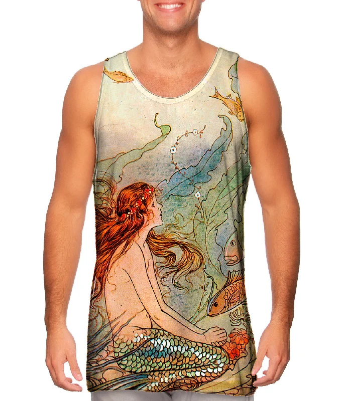 Plus Size Women's Puff - Sleeve Tank Tops in Pastel HuesElenore Plaisted Abbott - "The Mermaid And The Flower Maiden" Plus Size Women's Puff - Sleeve Tank Tops in Pastel HuesElenore Plaisted Abbott - "The Mermaid And The Flower Maiden"