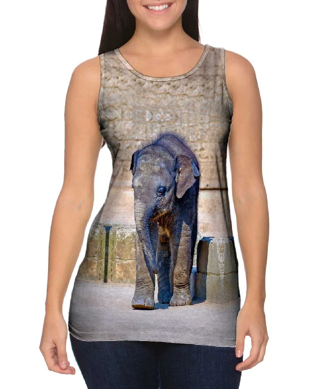 Plus Size Women's Glitter - Trimmed Tank Tops for Party NightsElephant Baby Wanderer Plus Size Women's Glitter - Trimmed Tank Tops for Party NightsElephant Baby Wanderer