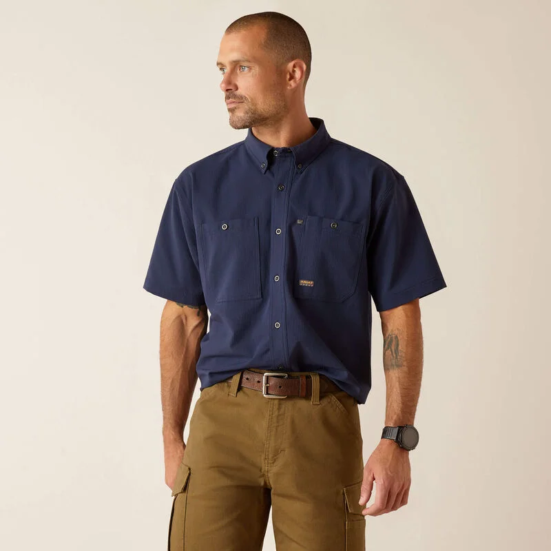 Rebar Made Tough 360 AirFlow Work Shirt, Navy