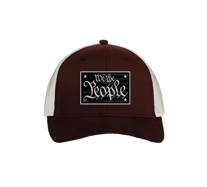 People Stamp Hat - Burgandy