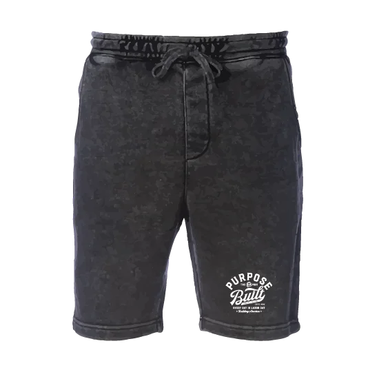 The Script Fleece Shorts, Black Mineral