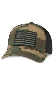 TWILL VAL PATCH HAT USA BLK/CAMO