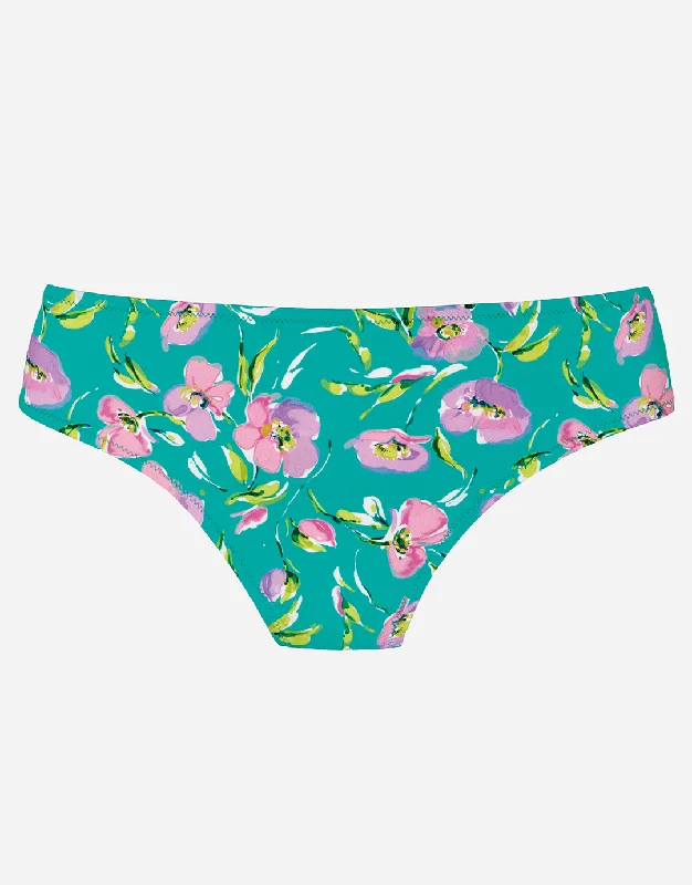 Sports bikini for high - intensity water activities like surfingBlume Wide Side Bikini Pant - Mint Floral Sports bikini for high - intensity water activities like surfingBlume Wide Side Bikini Pant - Mint Floral