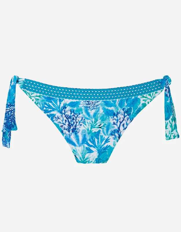 Plus - size bikini with full - coverage options for comfort and confidenceCoral Tie Side Bikini Pant - Turquoise Plus - size bikini with full - coverage options for comfort and confidenceCoral Tie Side Bikini Pant - Turquoise