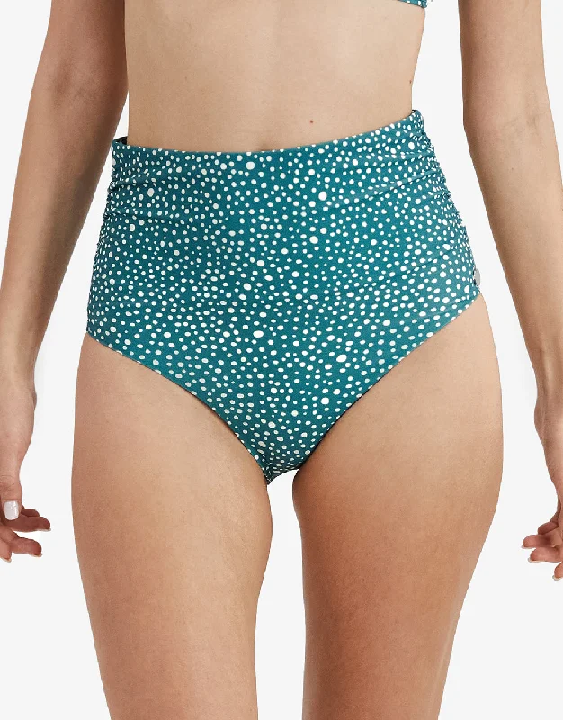 Metallic - finish bikini for a glamorous and eye - catching poolside lookDitsy Dots Chara Bikini Pant - Deep Jungle
