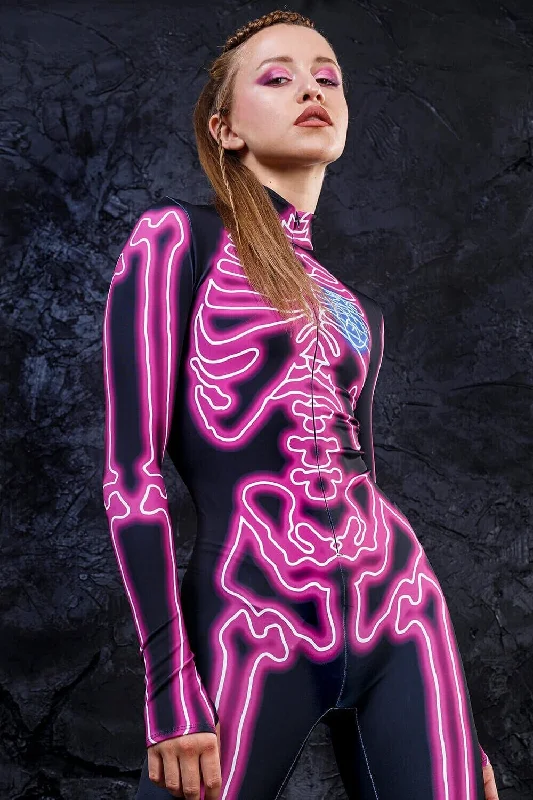 Neon Bodysuits to Stand Out at PartiesElectric Pink Costume