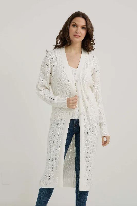 Maternity stretchy cover ups for pregnant beachgoersemproved Long Cardigan P2230-WHT White Maternity stretchy cover ups for pregnant beachgoersemproved Long Cardigan P2230-WHT White