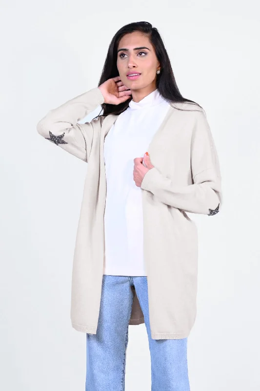 Animal - print cover ups for a bold and edgy beach styleFrank Lyman Cardigan 223439U Beige Animal - print cover ups for a bold and edgy beach styleFrank Lyman Cardigan 223439U Beige
