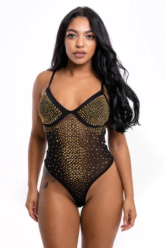 Organic Cotton Bodysuits for an Eco - Friendly and Comfortable OptionGold Bust Detail Bodysuit Organic Cotton Bodysuits for an Eco - Friendly and Comfortable OptionGold Bust Detail Bodysuit