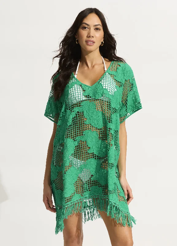 Beach - themed embroidery cover ups for a unique and personalized touchMesh Kaftan - Jade Beach - themed embroidery cover ups for a unique and personalized touchMesh Kaftan - Jade