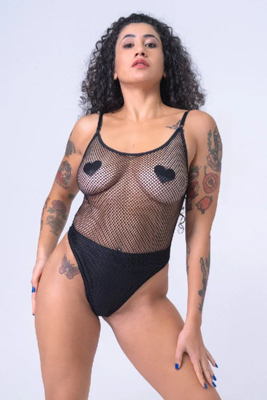 Convertible Straps Bodysuits for Multiple Styling OptionsSorte Self Reflection Bodysuit - Mesh Black Convertible Straps Bodysuits for Multiple Styling OptionsSorte Self Reflection Bodysuit - Mesh Black