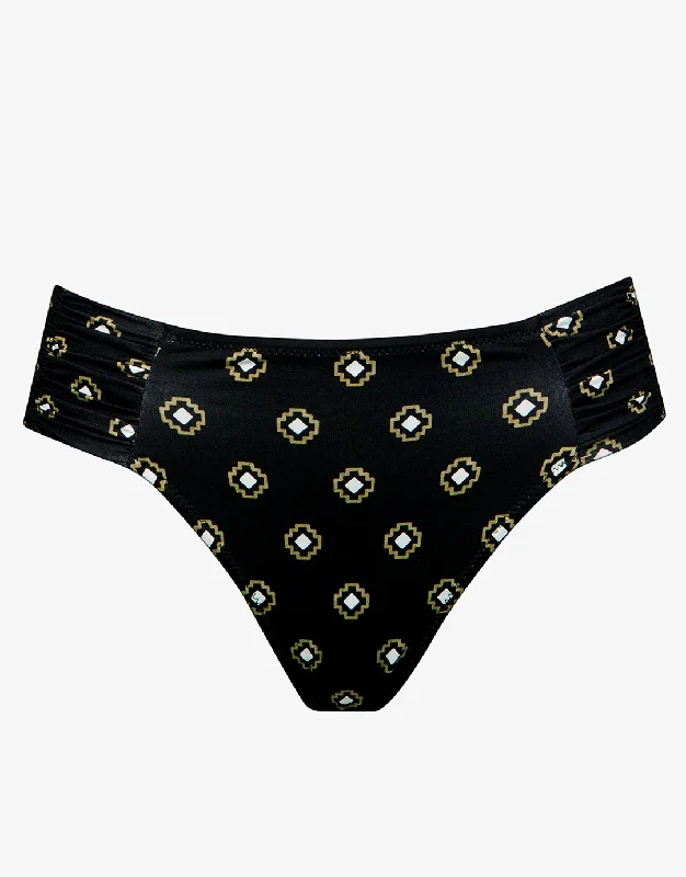 Push - up bikini top to enhance the bust for a confident beach appearanceTiles Craft Ruched Side Hipster Bikini Pant - Black Neutrals Push - up bikini top to enhance the bust for a confident beach appearanceTiles Craft Ruched Side Hipster Bikini Pant - Black Neutrals