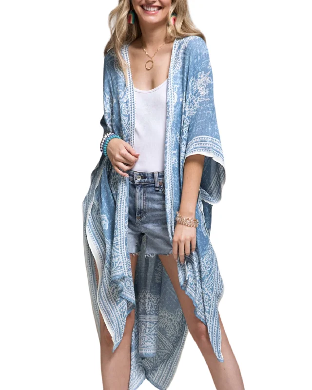 Tunic - style cover ups for a loose and comfortable beach outfitUrbanista Damask & Paisley Print Kimono (More colors available) - 25U2064 Tunic - style cover ups for a loose and comfortable beach outfitUrbanista Damask & Paisley Print Kimono (More colors available) - 25U2064