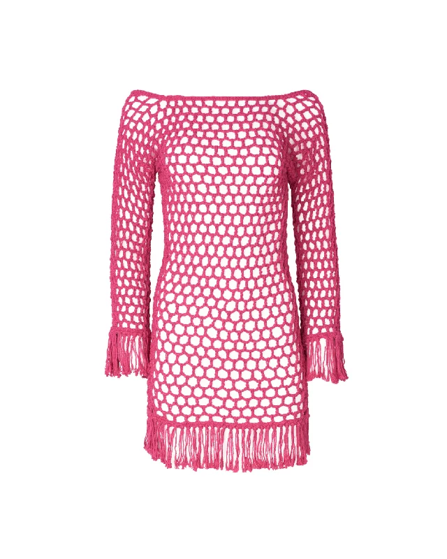 Petite - fit cropped linen cover ups for a breezy summer strollViolet Fuchsia Crochet Mini Dress Petite - fit cropped linen cover ups for a breezy summer strollViolet Fuchsia Crochet Mini Dress